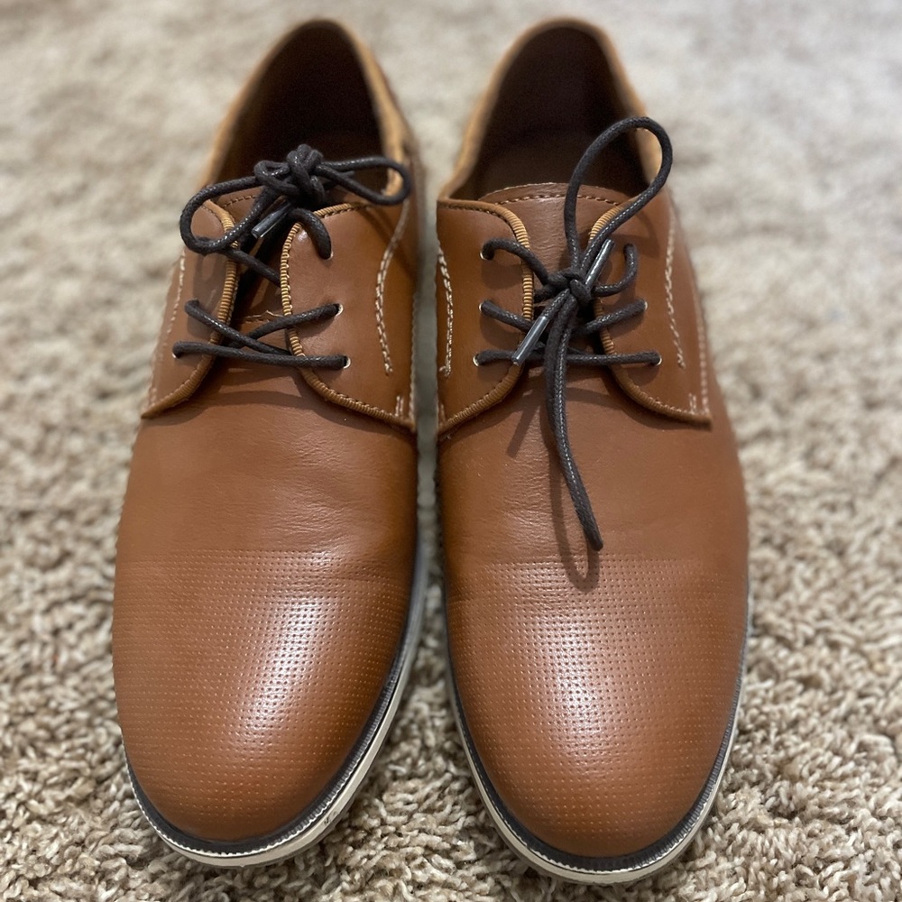 Stylish Tan Kids Dress Shoes